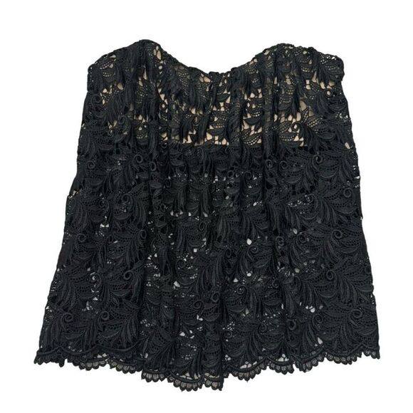 NEW! STONE_COLD_FOX Black Strapless Lace Bustier Top- Retails at $198 - Picture 1 of 7